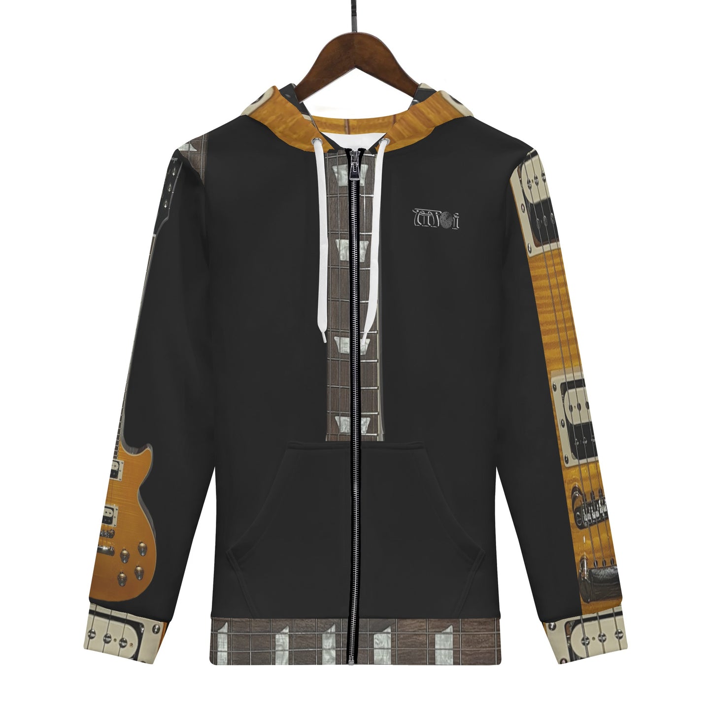 Moi Authentique Men's Unique Gibson Les Paul Authentic Zipper Hoodie