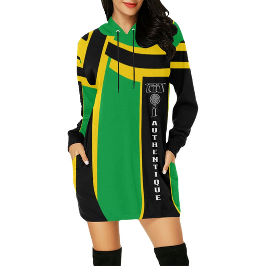 Jamaica Inspired Oversize Hoodie Mini Dress
