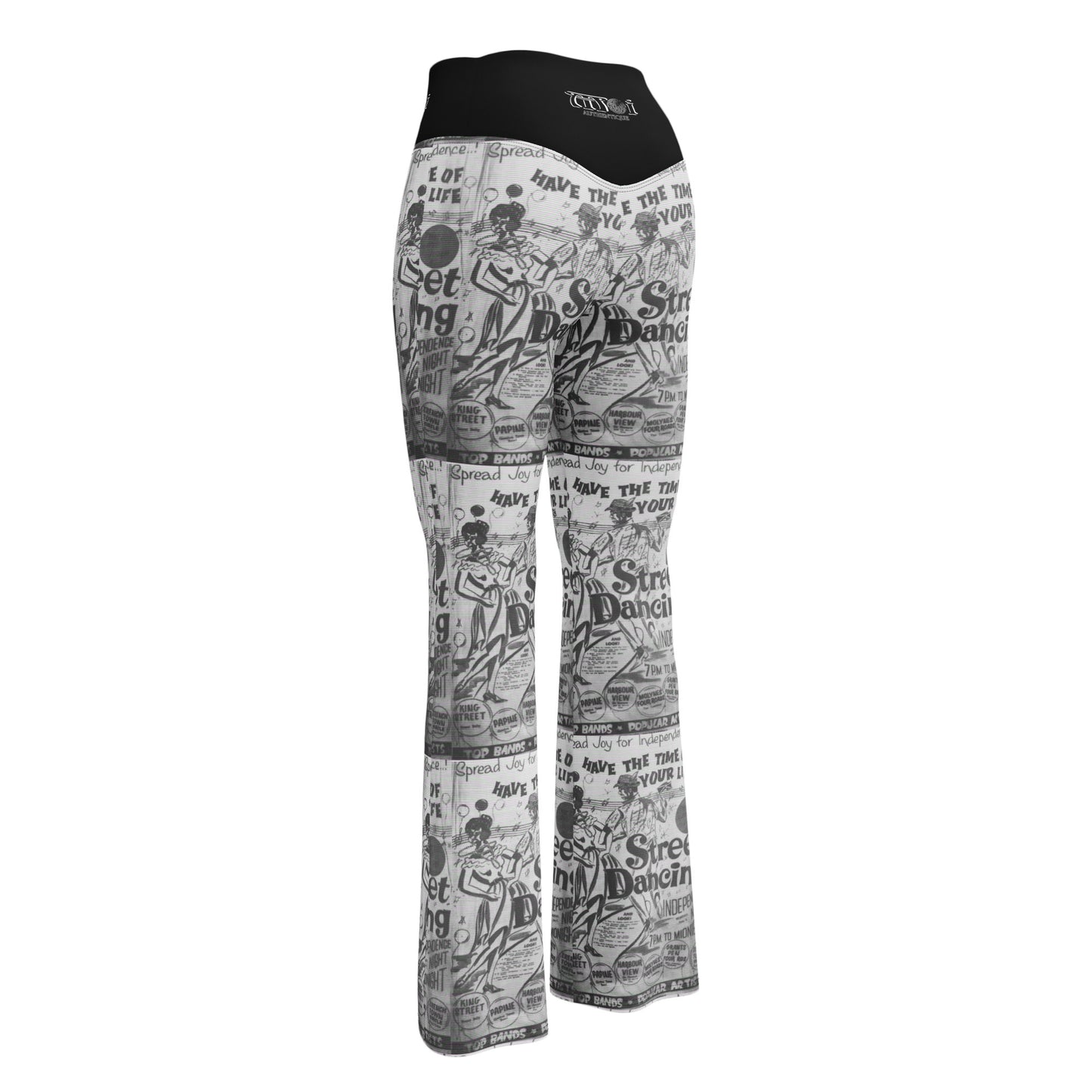 Moi Authentique Women Flare leggings  with inside pocket - Jamaica Independence Theme