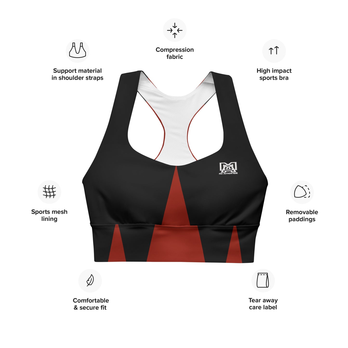 Moi Authentique Longline Sports Bra