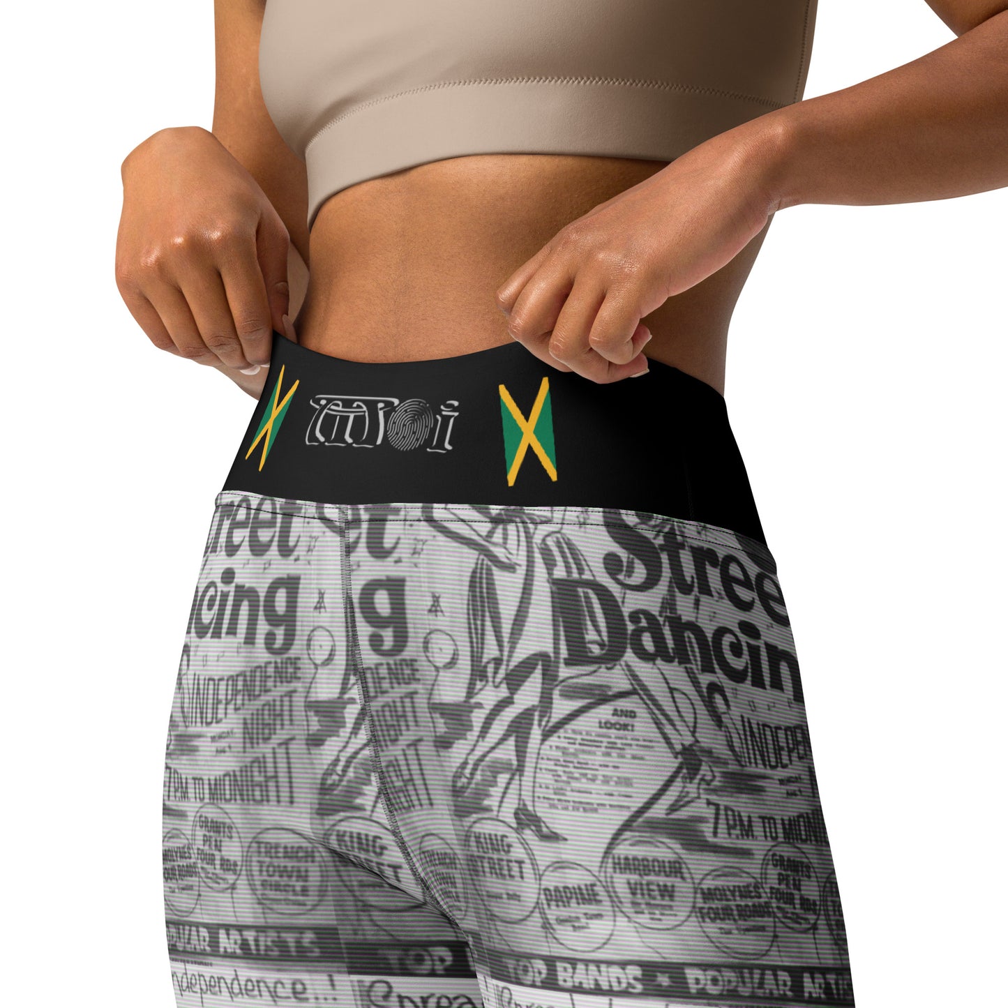 Moi Authentique Jamaica Independence Day yoga leggings.